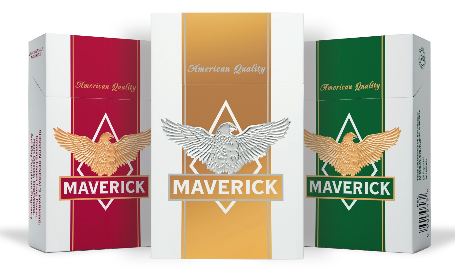 3 Packs Of Maverick Cigarettes